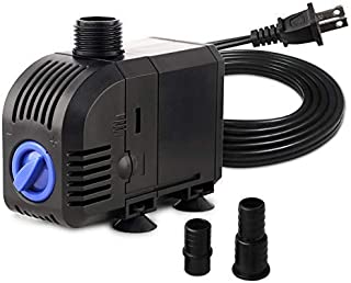 8W 160 GPH Small Submersible Pump for Aquarium Fish Tank, Pond Fountain, Hydroponic, aquaponic