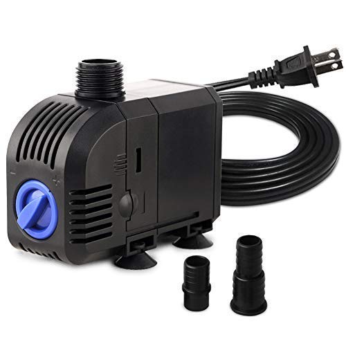 8W 160 GPH Small Submersible Pump for Aquarium Fish Tank, Pond Fountain, Hydroponic, aquaponic