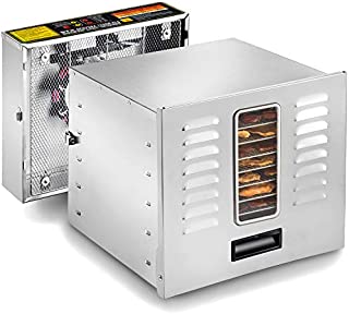 STX International STX-DEH-1200W-XLS Dehydra Commercial Grade Stainless Steel Digital Food Dehydrator - 10 Trays - 1200 Watts - 165 Degree Fahrenheit - Jerky Safe with 15 Hour Timer