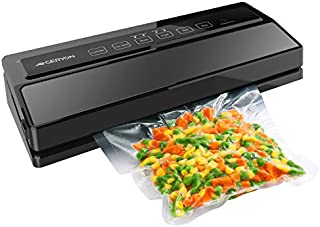 GERYON Vacuum Sealer, Automatic Food Sealer Machine for Food Savers w/Starter Kit|Led Indicator Lights|Easy to Clean|Dry & Moist Food Modes| Compact Design (Black)