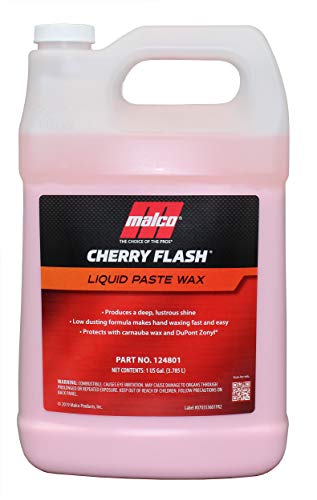 Malco Cherry Flash Automotive Liquid Paste Wax  Protect & Shine Your Vehicle/Easiest Way to Hand Wax Your Car/Lasting Gloss & Protection for Cars, Trucks, Boats and Motorcycles / 1 Gal. (124801)