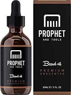 PREMIUM Beard Oil Conditioner for Men [2oz] - Large Bottle Designed for Thicker Facial Hair Growth, Softening and Conditioning - All Natural, Unscented, Nuts-Free & Vegan Approved