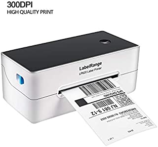 LabelRange Label Printer - Direct Thermal Desktop Printer for Barcodes,Labels,Mailing,Shipping and More - 300DPI Quality Print - Print Width of 4 inch - 4''x6'' Shipping Label Printer