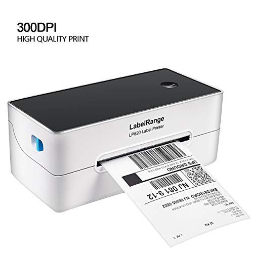 LabelRange Label Printer - Direct Thermal Desktop Printer for Barcodes,Labels,Mailing,Shipping and More - 300DPI Quality Print - Print Width of 4 inch - 4''x6'' Shipping Label Printer