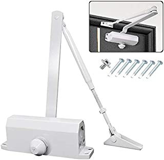 Marie Automatic Adjustable Size 3 Spring Hydraulic Door Closer Heavy Duty Auto Closer for Residential and Commercial Doors, White