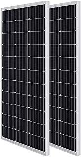 Renogy 2 Packs 100W 12V Monocrystalline Solar Panel, Compact Design 42.2 X 19.6 X 1.38in, High Efficiency Module PV Power for Battery Charging Boat, Caravan, RV and Any Other Off Grid Applications