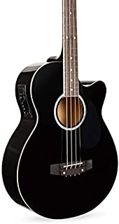 Best Choice Products Acoustic Electric Bass Guitar - Full Size, 4 String, Fretted Bass Guitar - Black