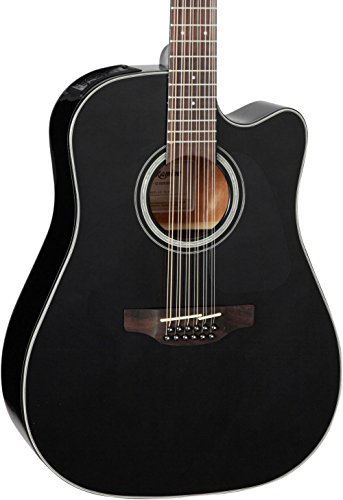 Takamine G Series GD30CE-12 Dreadnought 12-String Acoustic-Electric Guitar Black