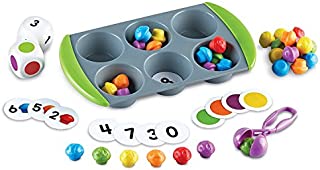 Learning Resources Mini Muffin Match Up Counting Toy Set, Homeschool, Fine Motor, 76 Pieces, Ages 3+