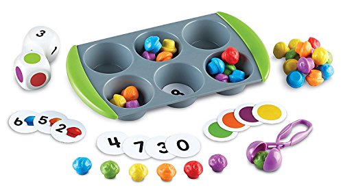 Learning Resources Mini Muffin Match Up Counting Toy Set, Homeschool, Fine Motor, 76 Pieces, Ages 3+