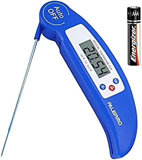 Instant Read Digital Meat Thermometer - Ultra Fast Electronic BBQ and Kitchen Food Thermometer with long probe for Cooking, Grill, Smoker, Candy - Battery Included