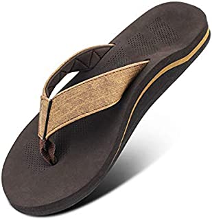 Men Sandals Flip Flop with Orthotic Arch Support Athletic Slide Sandals for Men with Soft Cushion Footbed