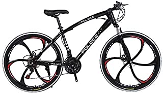 Commuter Aluminum Road Bike, 26 Inch Wheels, 21 Speed 700c Non-Slip Dual Disc Brake Bicycle,Black