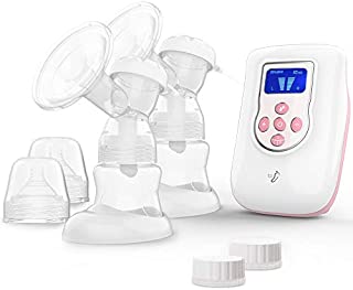 BABY STEPS Double Electric Breast Pump, 2 Modes & 9 Levels of Suction, Portable Pain -Free Feeding Pump