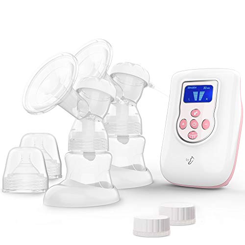 BABY STEPS Double Electric Breast Pump, 2 Modes & 9 Levels of Suction, Portable Pain -Free Feeding Pump