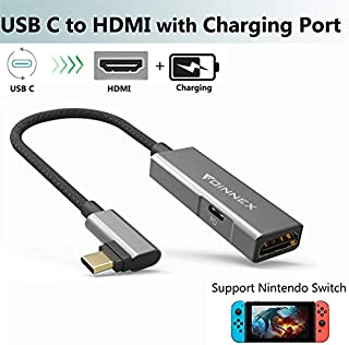 USB C HDMI Charging Adapter for Nintendo Switch,HDMI Dock for Samsung Dex S10/S9/S8 Plus,Note 10/9/8,MacBook Pro 2018,Surface Pro 7/Go,Type-c Laptop to HDMI TV/Monitor 4K 60Hz Power PD Converter