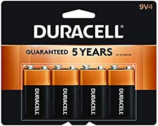 Duracell - CopperTop 9V Alkaline Batteries - long lasting, all-purpose 9 Volt battery for household and business - 4 count