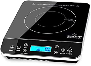 Duxtop Portable Induction Cooktop, Countertop Burner Induction Hot Plate with LCD Sensor Touch 1800 Watts, Silver