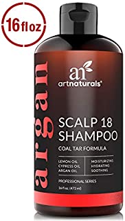 ArtNaturals Therapeutic Argan Anti-Dandruff Shampoo - (16 Fl Oz / 473ml) - Natural and Organic Coal Tar with Argan Oil - Treatment Helps Anti-Itchy Scalp, Symptoms of Psoriasis, Eczema - Sulfate Free