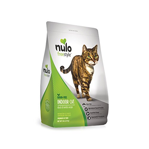 Nulo Indoor Grain Free Dry Cat Food With Bc30 Probiotic (Duck & Lentils Recipe, 5Lb Bag)