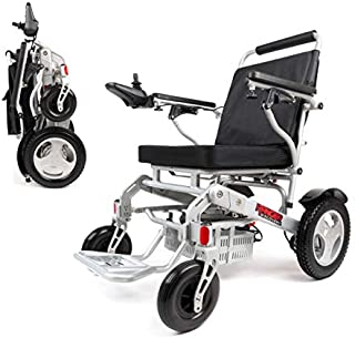 Porto Mobility Ranger D09S, No.1 Best Rated Weatherproof Exclusive Lightweight Folding Electric Wheelchair, Dual 500W Motors, All Terrain, Dual Battery Portable Electric Wheelchair (Silver)