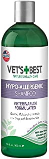 Vet's Best Hypo-Allergenic Shampoo for Dogs | Dog Shampoo for Sensitive Skin | Relieves Discomfort from Dry, Itchy Skin | Cleans, Moisturizes, and Conditions Skin and Coat | 16 Ounces