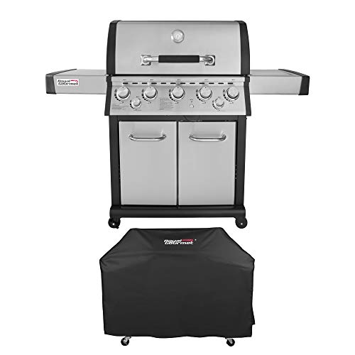 Royal Gourmet Mirage Stainless Steel 5-Burner Propane Gas Grill with Infrared Burner + Cover