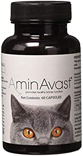 AminAvast Kidney Support Supplement for Cats and Dogs, 300mg - Promotes and Supports Natural Kidney Function - Supports Health and Vitality - Easily Administered - 60 Sprinkle Capsules