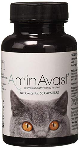 AminAvast Kidney Support Supplement for Cats and Dogs, 300mg - Promotes and Supports Natural Kidney Function - Supports Health and Vitality - Easily Administered - 60 Sprinkle Capsules