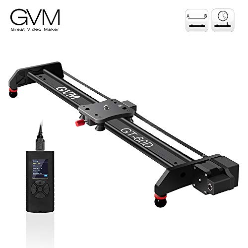 GVM Motorized Camera Slider Video Rail Track Dolly with Controller Video Shooting Time-Lapse Aluminum Alloy Video Slider for Interview Film Photography