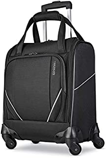 American Tourister Zoom Turbo Softside Expandable Spinner Wheel Luggage, Black, Underseater