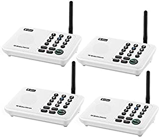 Wuloo Intercoms Wireless for Home 5280 Feet Range 10 Channel 3 Code, Wireless Intercom System for Home House Business Office, Room to Room Intercom, Home Communication System (4 Packs, White)