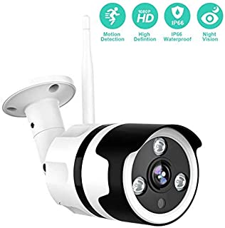 Outdoor Camera - 1080P Security Camera Outdoor, IP66 Waterproof, 2-Way Audio Home Security Camera, Outdoor Camera Wireless with Motion Detection Night Vision, Cloud Storage/TF Card Work with Alexa