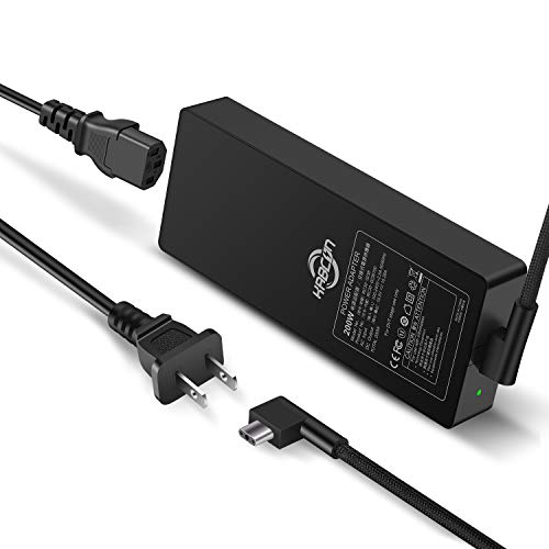 Razer Blade 15 Power Adapter,KABCON Razer Blade 15 Gaming Laptop Charger, 200W 19.5V 10.26A AC Adapter Power Supply for Razer Blade 15 GTX 1060 Adavanced