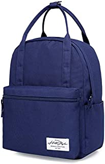 8812s Medium Sized Backpack for Women & Teen Girls, Cute Book Bag for School, College, Travel and Work, Navy