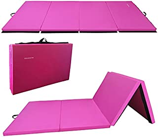 BalanceFrom BFGR-01PK All-Purpose Extra Thick High Density Anti-Tear Gymnastics Folding Exercise Aerobics Mats, 4' x 10' x 2