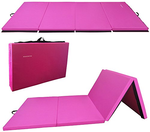 BalanceFrom BFGR-01PK All-Purpose Extra Thick High Density Anti-Tear Gymnastics Folding Exercise Aerobics Mats, 4' x 10' x 2