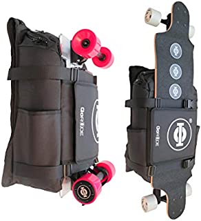 GoRide Electric Skateboard or Regular Skateboard Longboard Backpack Bag Carrier for Any Size Board with Laptop Case and Large Storage Compartments for School, Work, or College Tech (Black)