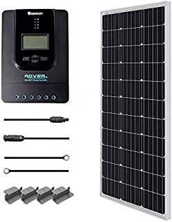 Renogy 100 Watt 12 Volt Monocrystalline Solar Starter Kit with 40A Rover MPPT Charge Controller