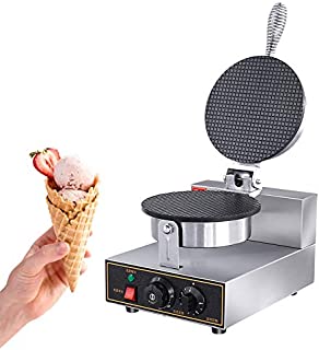 Electric Ice Cream Cone Waffle Maker Machine 1200W Stainless Steel Nonstick Surface for Commercial Home Use (Electric Ice Cream Cone Waffle Maker Machine)