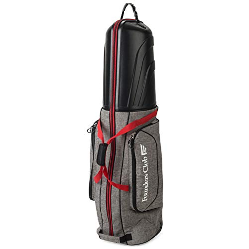 Founders Club Golf Travel Bag Travel Cover Luggage for Golf Clubs with ABS Hard Shell Top