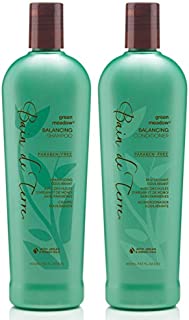 Bain De Terre Green Meadow Balancing Shampoo and Conditioner for Normal to Oily Hair, 13.5 Ounce Value Pack!