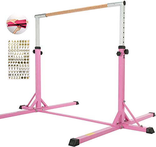 ZELUS Gymnastics Equipment for Home - Height Adjustable(3ft-5ft) Gymnastics Bar for Home for Kids with Added Stability, Premium Gymnastics Beam with Load Capacity 330lbs.