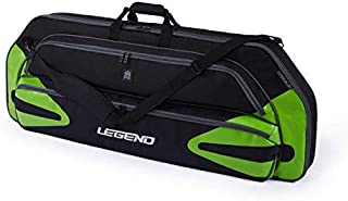 Legend Monstro Compound Bow Soft Case with Protective Padding - 44 Interior Storage Space for Hunting Accessories, Arrow Tube Holder and Supplies (Black/Green)