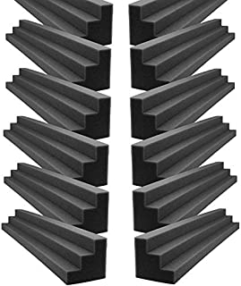 Foamily XL Column Acoustic Wedge Studio Foam Corner Block Finish Corner Wall in Studios or Home Theater (12 Pack)