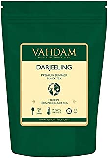 VAHDAM, Darjeeling Tea Leaves from Himalayas (120+ Cups), 100% Certified Pure Unblended Darjeeling Black Tea, FTGFOP1 Grade Loose Leaf Tea, Packed & Shipped Direct from Source in India, 9-Ounce Bag