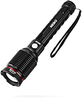 NEBO 6000-Lumen LED Rechargeable Flashlight: 4X Zoom; 4 Light Modes; Waterproof and Impact Resistant; Power Bank; Battery Charging Indicator - 6822, Black