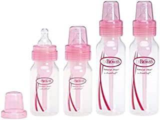 Dr. Browns Pink Bottles 4 Pack (2-8 oz Bottles) and (2-4 oz Bottles)