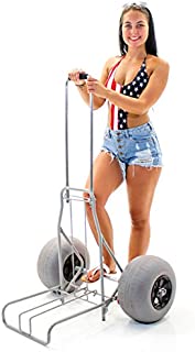 Challenger Mobility Folding Beach Cart Large Balloon Tires Challenger J2020 Sand and Beach Trolley