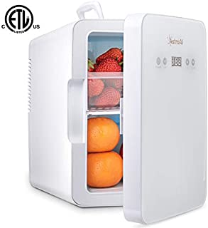 AstroAI Mini Fridge 6 Liter/8 Can Skincare Fridge - with Temperature Control - AC/12V DC Portable Thermoelectric Cooler and Warmer for Bedroom, Cosmetics, Medications, Breastmilk, Home and Travel